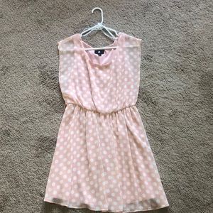 Poka-dot pink dress